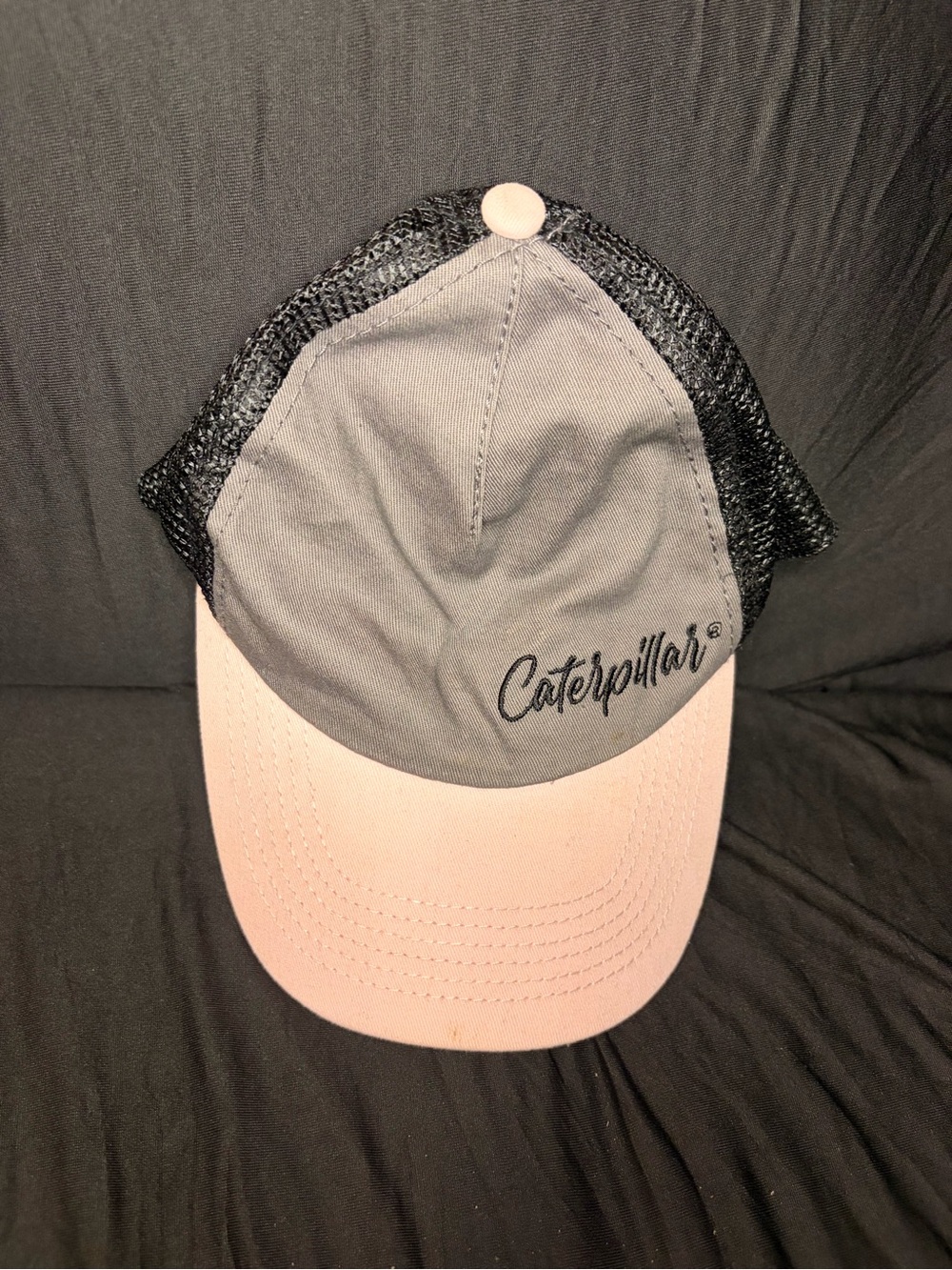 Caterpillar Two-Tone Trucker Cap - Gray & Pink